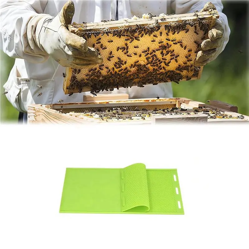 ABVC 3Pcs 5.4Mm Silicone Beeswax Sheet Mold, Beeswax Foundation Stamper Mold Beekeeping Equipment Nest Foundation