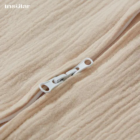 Babysovpåse Nyfödd Blöjbyte Ärmlös Sovsäck Sommar Tunn Premium Muslin Bomull Mjuk 2-vägs Dragkedja Enkla Blöjbyten 10 best sales sovsäck för bebis - №6