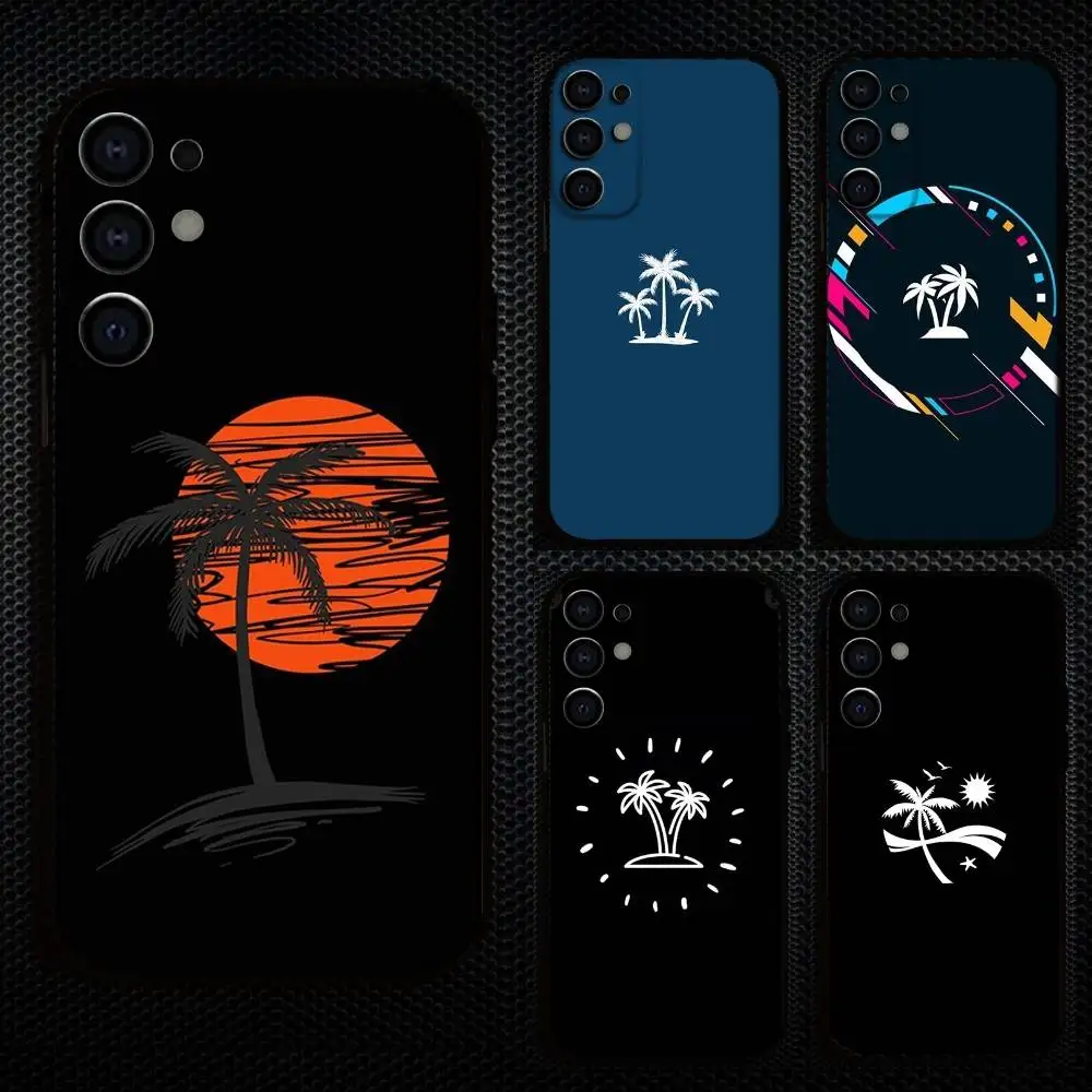 

Logo Coconut Palm Tree Phone Case For Samsung S25,S24,S21,S22,S23,S30,Ultra,S20,Plus,Fe,Lite,Note,10,9,5G Black Cover