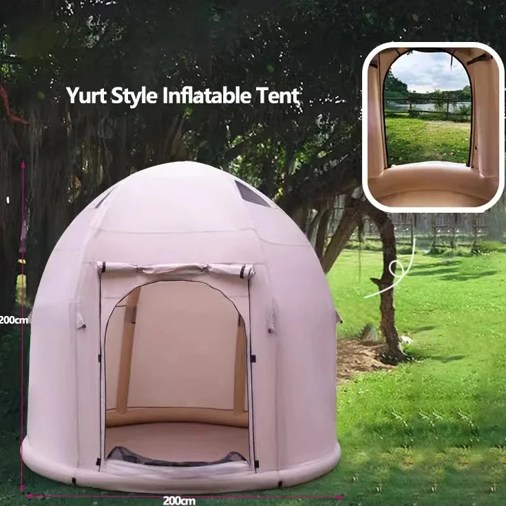 

New Yurt Tent Oxford Cloth for Hiking Camping Equipment Inflatable Tents Outdoor Portable Hitch-Free Camping Plus Flysheet
