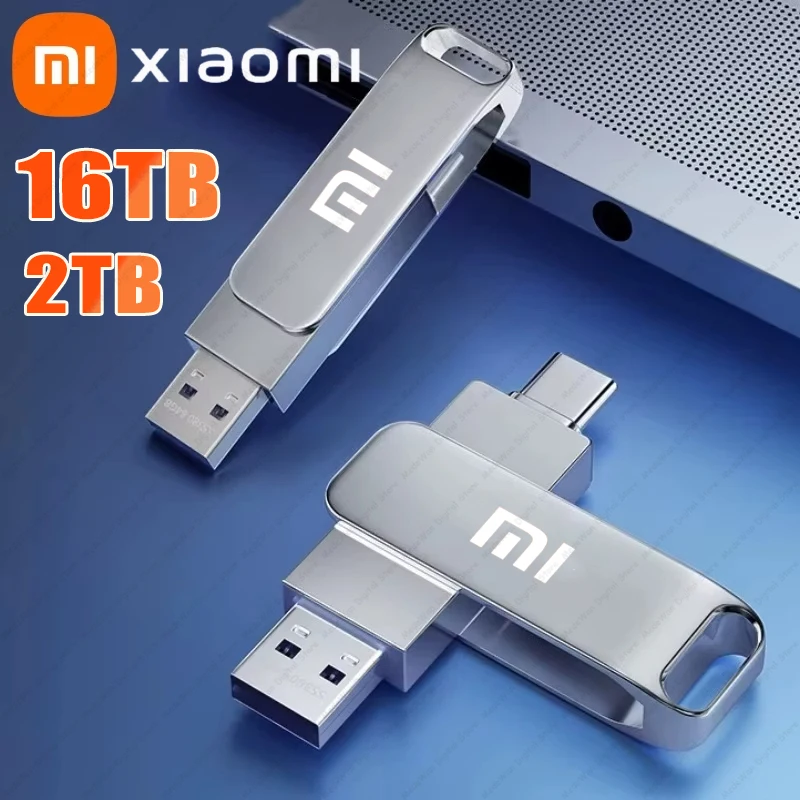 محركات أقراص فلاش USB من النوع C من Xiaomi 2 تيرا بايت بندريف USB 3.2 واجهة محرك القلم OTG سعة كبيرة 16 تيرا بايت U عصا ذاكرة القرص للهاتف والكمبيوتر