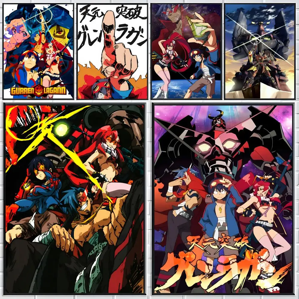T-Tengen Toppa Gurren-Lagann Poster Classic poster and wall art prints are suitable for living rooms, bedrooms,and home