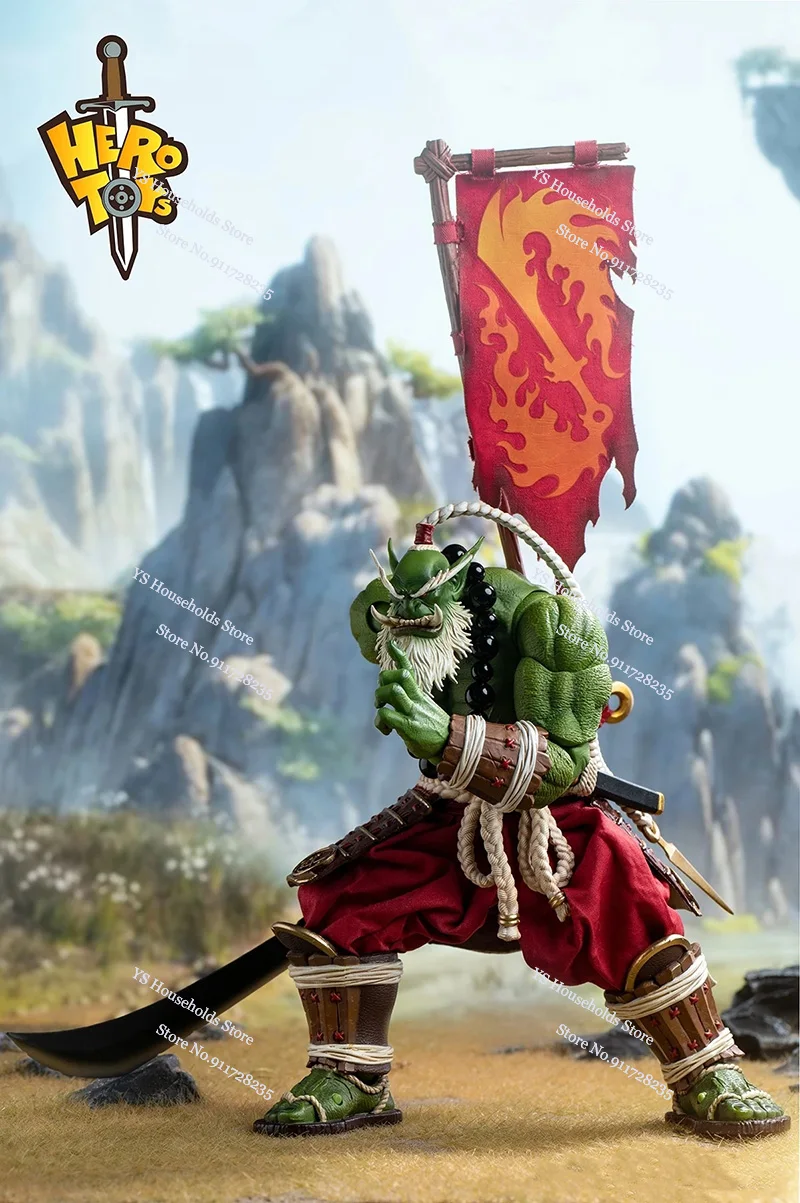 Hero Toys 1/10 Samro Orc Master Movable Action Figure Game Origianl Brave Green Monster 19.5cm Full Set Soldier Model