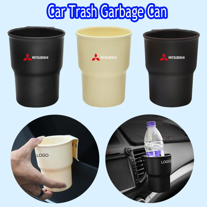 ABS Car Storage Box Auto Interior Trash Can Sundries Bucket for Mitsubishi Pajero ASX EVO Lancer Montero Mirage Outlander Galant