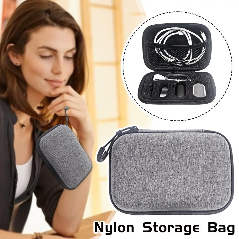 

For PLAUD NotePin Storage Bag AI Voice Recorder Carrying Protective Adapter Power Portable Handbag Notebook Case Organizer P9Z7
