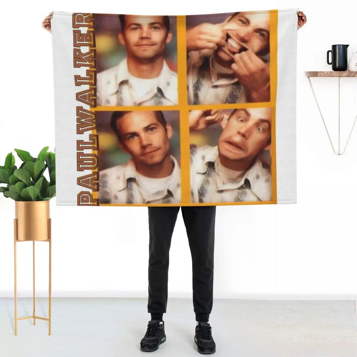 

Paul Walker - TRL Photobooth Vibes Throw Blanket Warm Comfortable Blanket for Office Napping