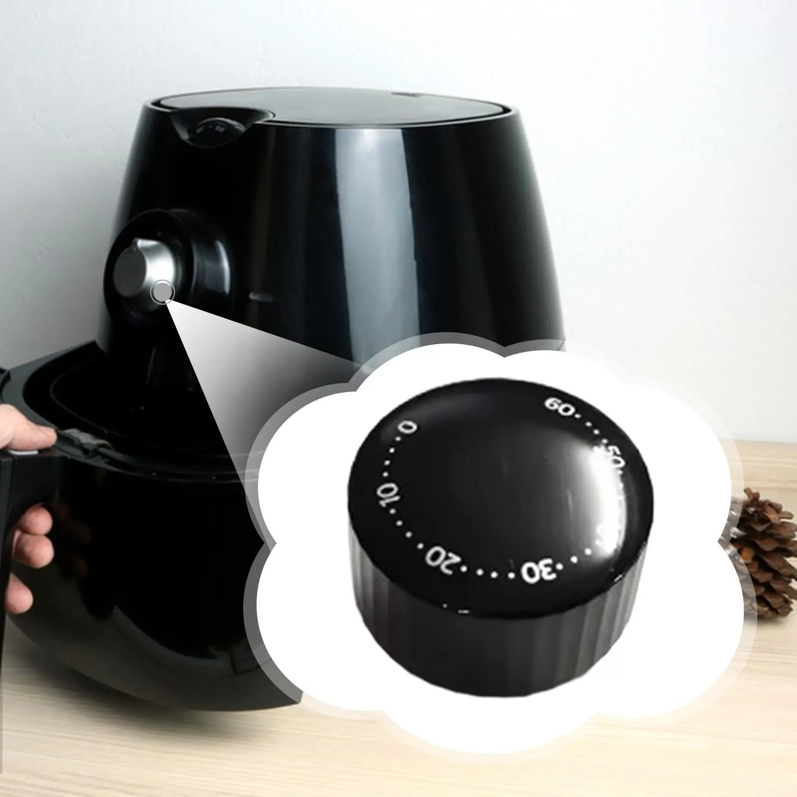 

Кнопка управления таймером для аэрофритюрницы HD9200: прочная, высокопроизводительная, портативная, совместимая с кухонной техникой, замена аксессуаров