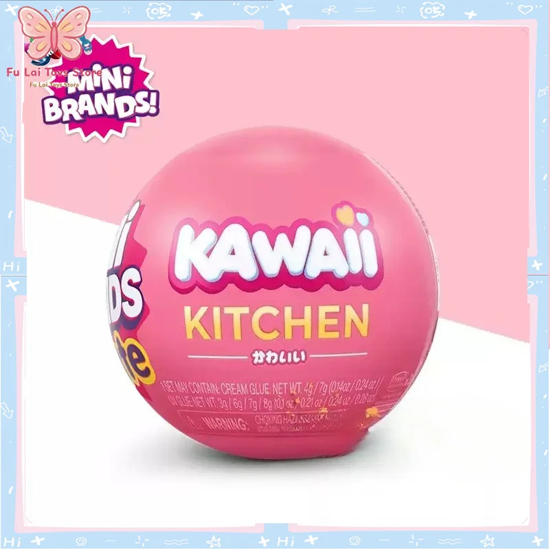 Authentic ZURU Mini Brands Kawaii Kitchen Master Chef 2 DIY Cooking Creation Blind Capsule Mini Fridge Playset Decoration