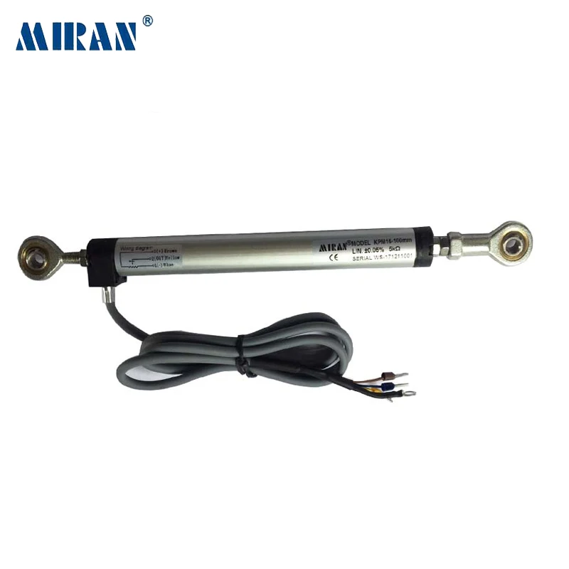 Miran KPM16J 25-300mm potencjometr liniowy przetwornik przemieszczenia czujnik ruchu z dwoma stronami przegub kulisty