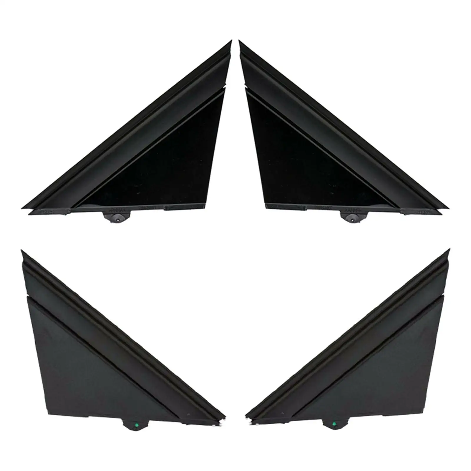 2Pcs Car Door Mirror Flag Covers Vehicle Parts Moldings Triangle Covers Trims Fit for Fiat 500 2012-2019 1SH17KX7AA 1SH16KX7AA