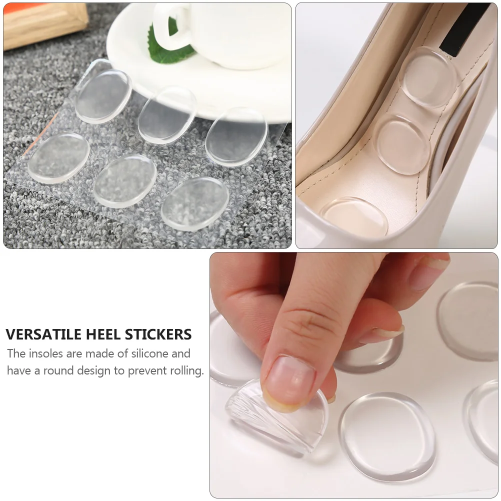 6 Pairs Massage Foot Stickers High Heels for Women Closed Toe Pu Protect Anti-wear