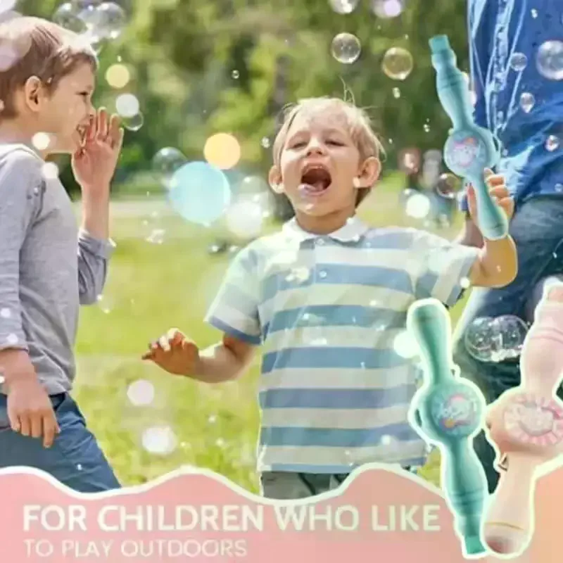 1Set Elastic Smog Bubble Machine With Portable Bubble Blower For Birthday Present For Outdoor Fun Includes Bubble Water Bottles