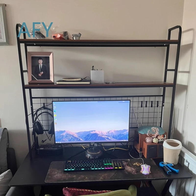 Adjustable Desktop Organizer for Home Office for DIY Multi-Tier Storage Rack with Pegboard for Spacious Creative Space-Saver