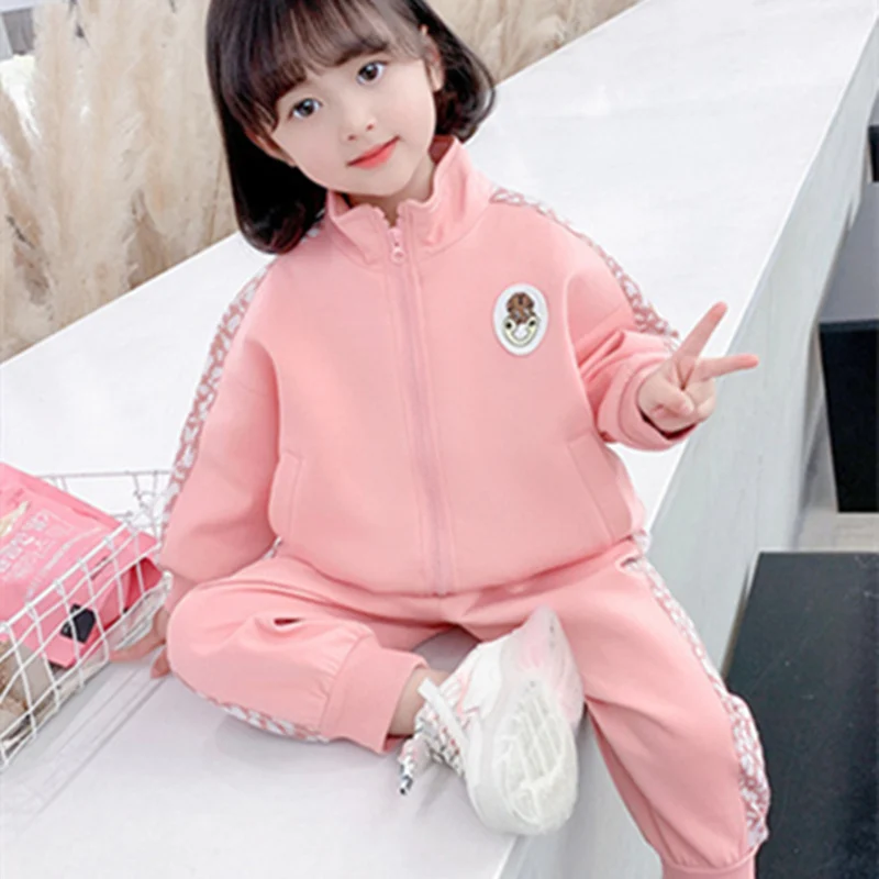 

Girls Suit Coat +Pants Cotton 2Pcs/Sets 2022 Casual Spring Summer Outfits Sports Sets Kid Tracksuit Children Clothing