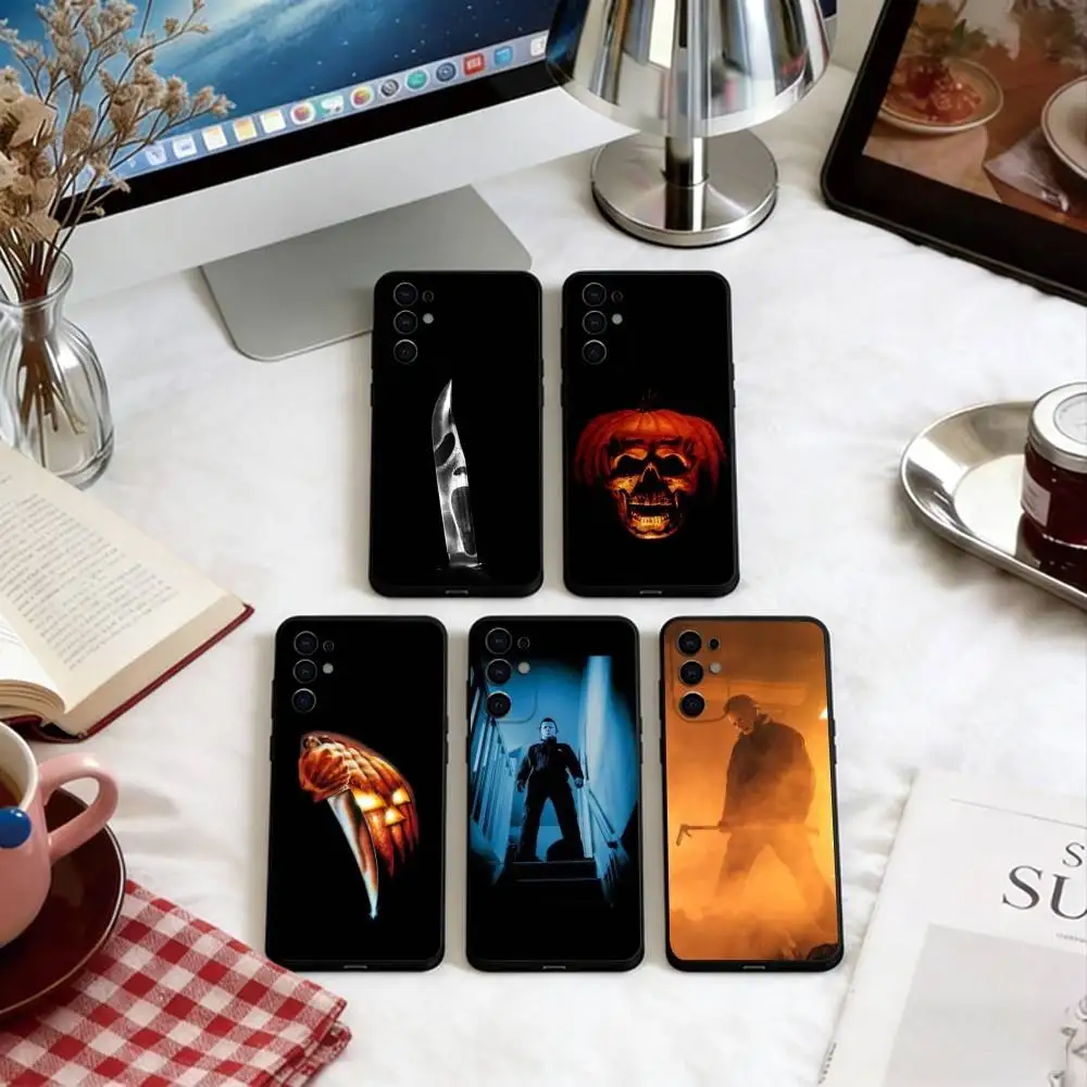 Halloween Michael Myers Phone Case For Samsung S25,S24,S21,S22,S23,S30,Ultra,S20,Plus,Fe,Soft Silicone Black Cover