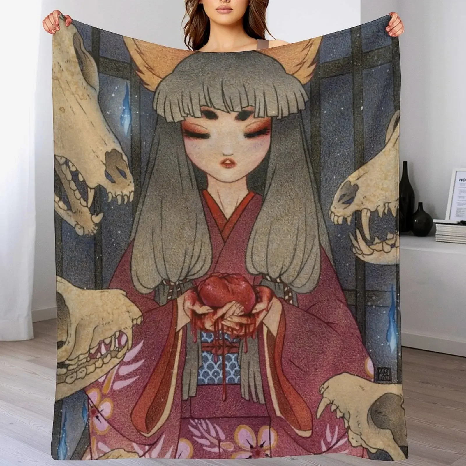 Appeasing the Whispering Spirits Throw Blanket Bed Quilt decorative Luxury Blankets