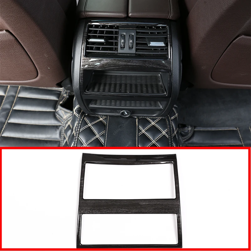 

Black Wood Grain For BMW 5 Series F10 2011-2017 ABS Rear Air Conditioning Vent Frame Trim Car Accessory