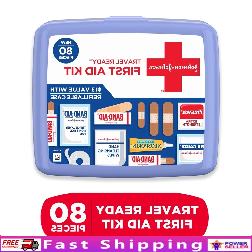 

Готовая портативная аптечка для путешествий, 80 шт., принадлежности для экстренного ухода за ранами, мини-футляр для путешествий, приключений на свежем воздухе