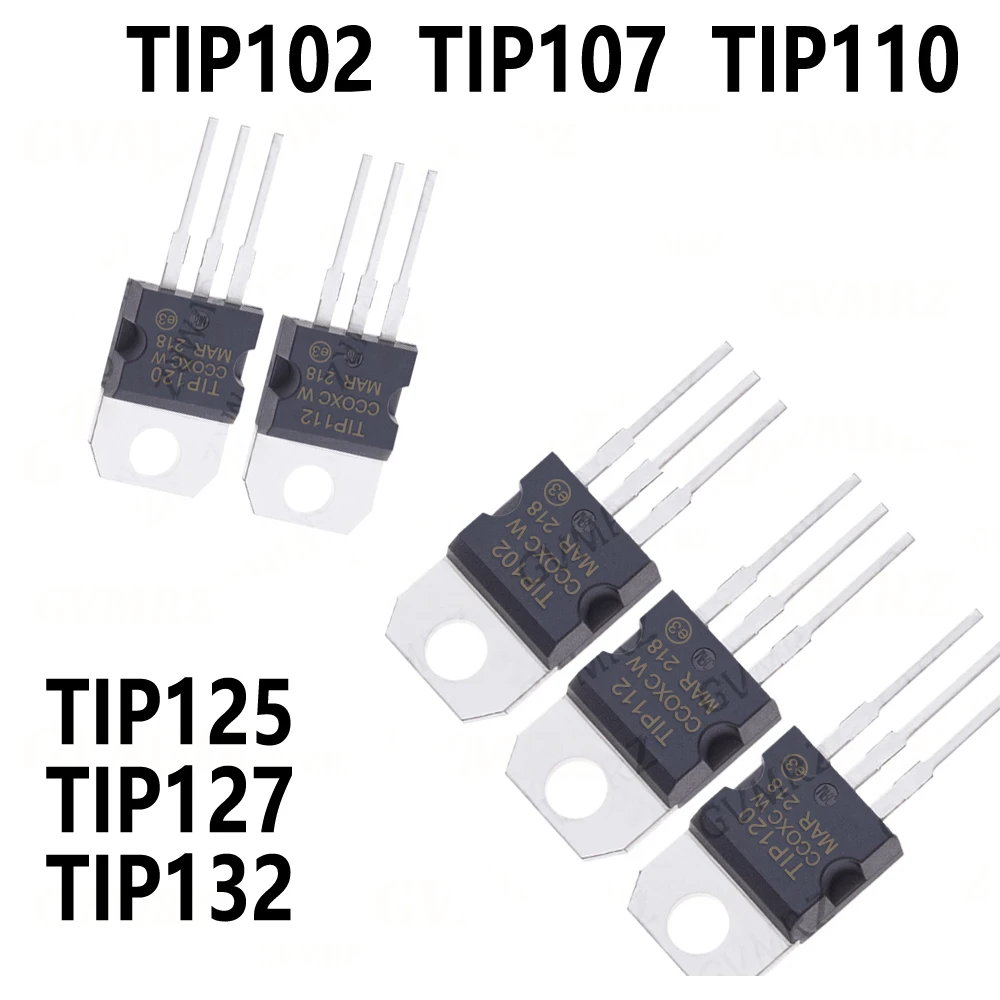 10pcs/lot TO-220 TIP102 TIP107 TIP110 TIP112 TIP120 TIP122 TIP125 TIP127 TIP132 TIP137 TIP142T TIP147T TO-220 transistor