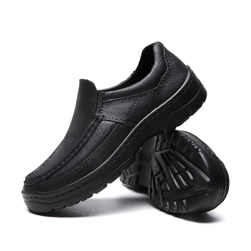 2024 Men casual shoes garden clogs waterproof non-slip chef shoes EVA slip-on black leather shoes outdoor fishing shoes 39-46