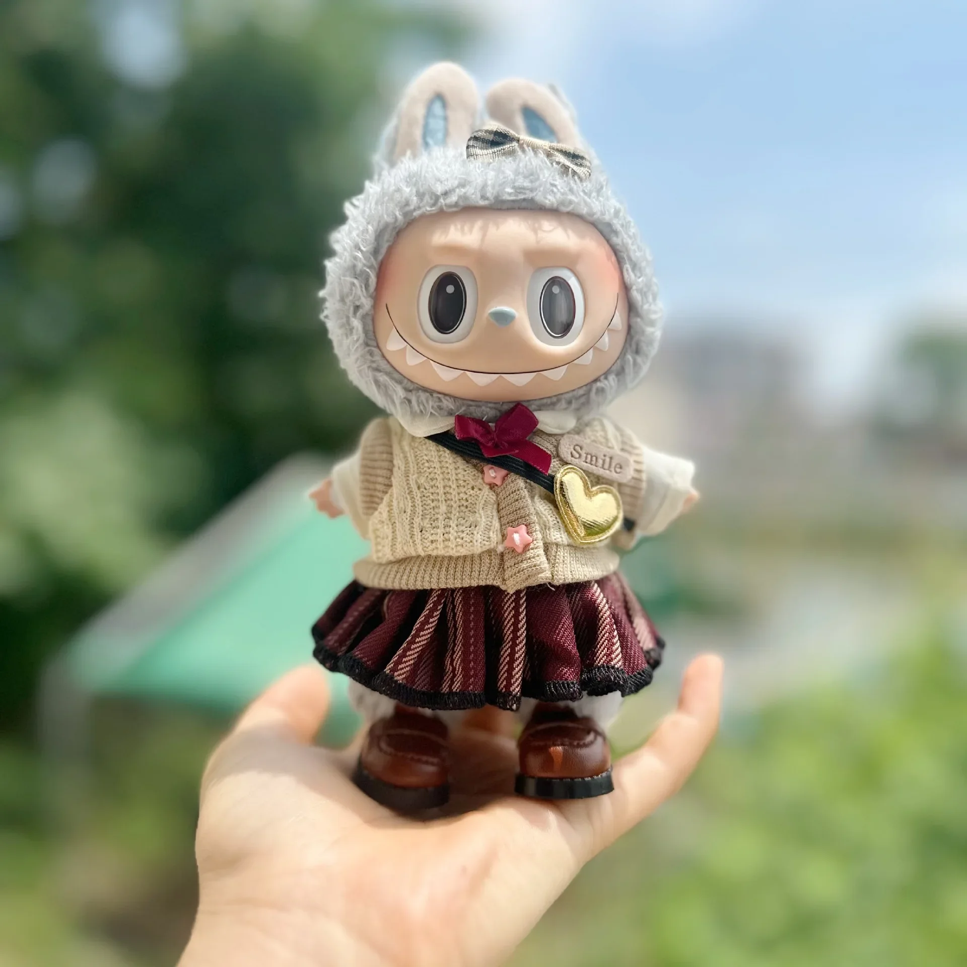 洋服のみ】17CM ラブ服 JK風スーツ LABUBUドール服 可愛い学生風スカート ドールアクセサリー