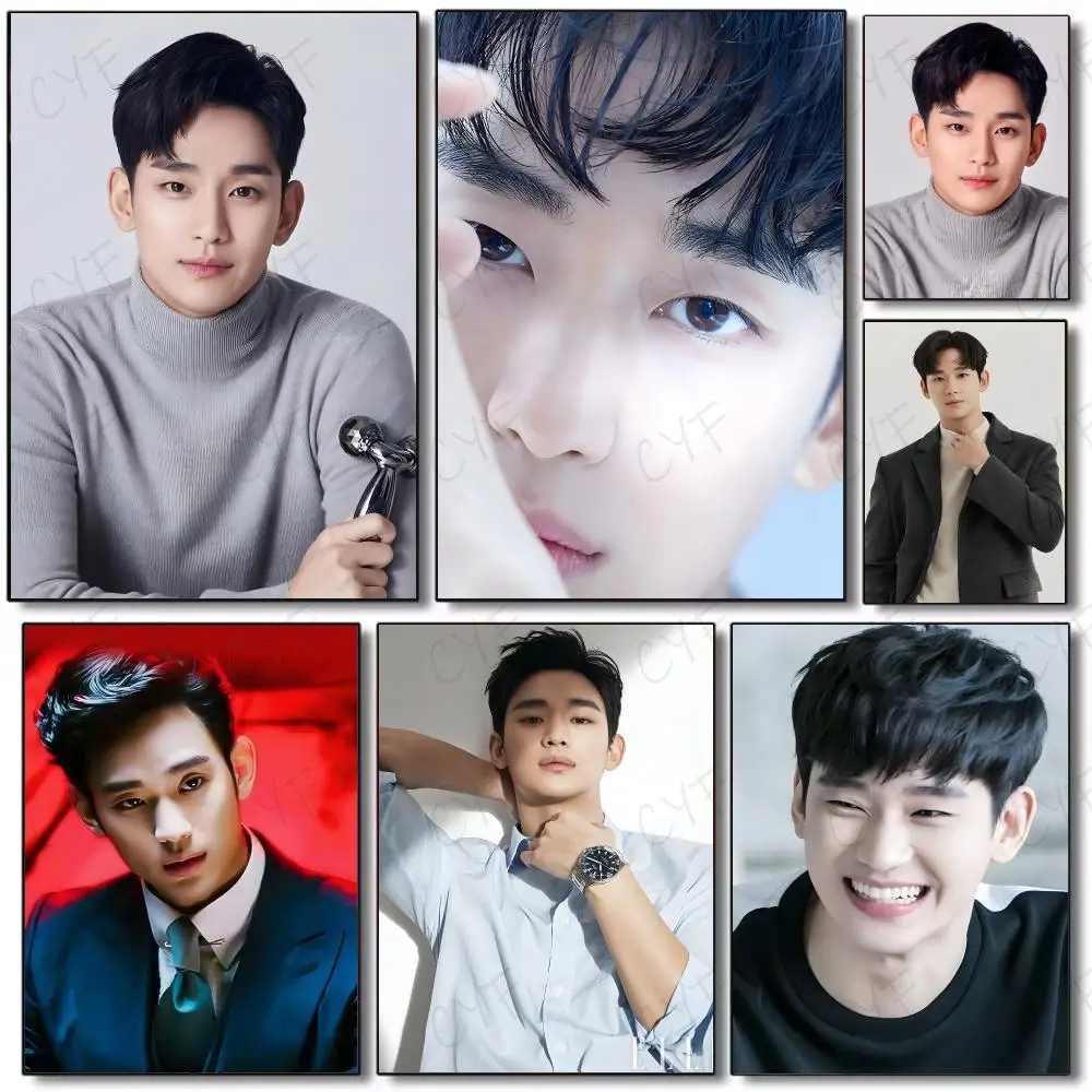 Korean Handsome Actress K-Kim Soo Hyun Poster Painting Wall Art Mural for Living Room Home Decor and Gifts