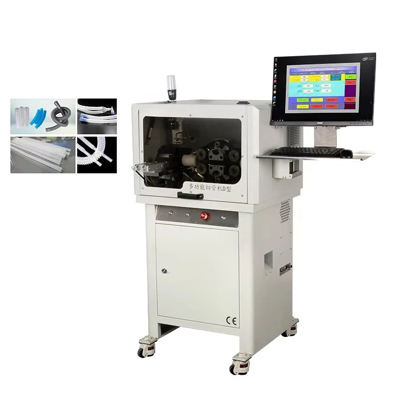 Premium  EW-12F Automatic Electrical Flexible Conduit Bellows Corrugated Tube Cutter Plastic Hose Pvc Pipe Cutting Machine