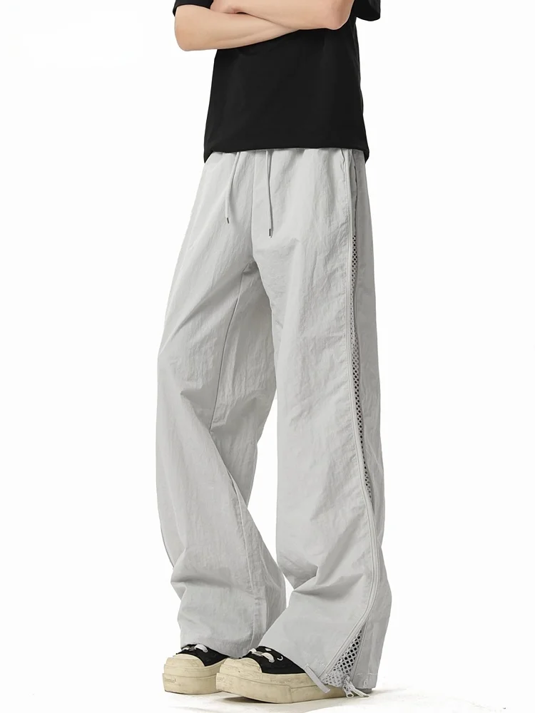 

Loose Fit Summer Thin Me Qui Dry Sports Casual Pants for Men Breathable Straight Leg Workwear Faionable American Brand