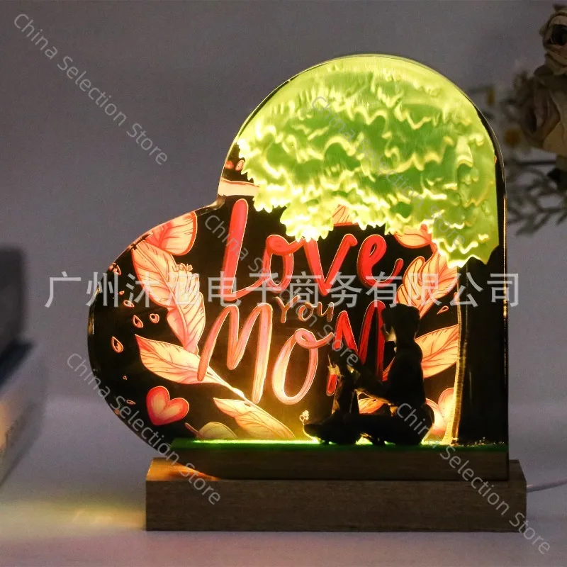 

Персонализированное эпоксидное подарочное украшение в форме сердца с УФ-печатью