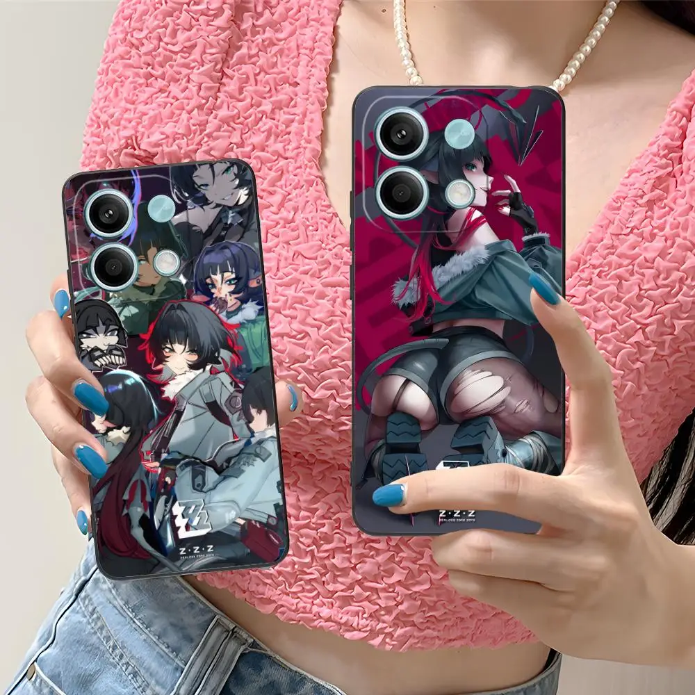 حافظة هاتف Zenless Zone Zero Jane Doe لهاتف Xiaomi Redmi Note 14 13 12 11 A5 3 2 1 Pro Plus 4G 5G غطاء حماية مطبوع ملون #1