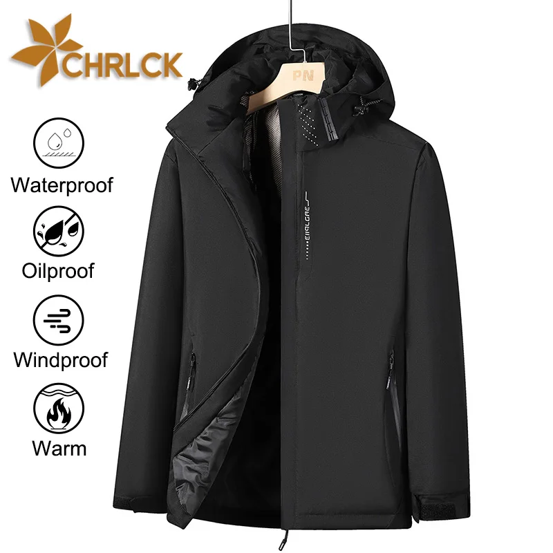 

Мужская непромокаемая ветровка CHRLCK, теплая зимняя куртка Unsiex, толстая ветровка для рыбалки, кемпинга, катания на лыжах