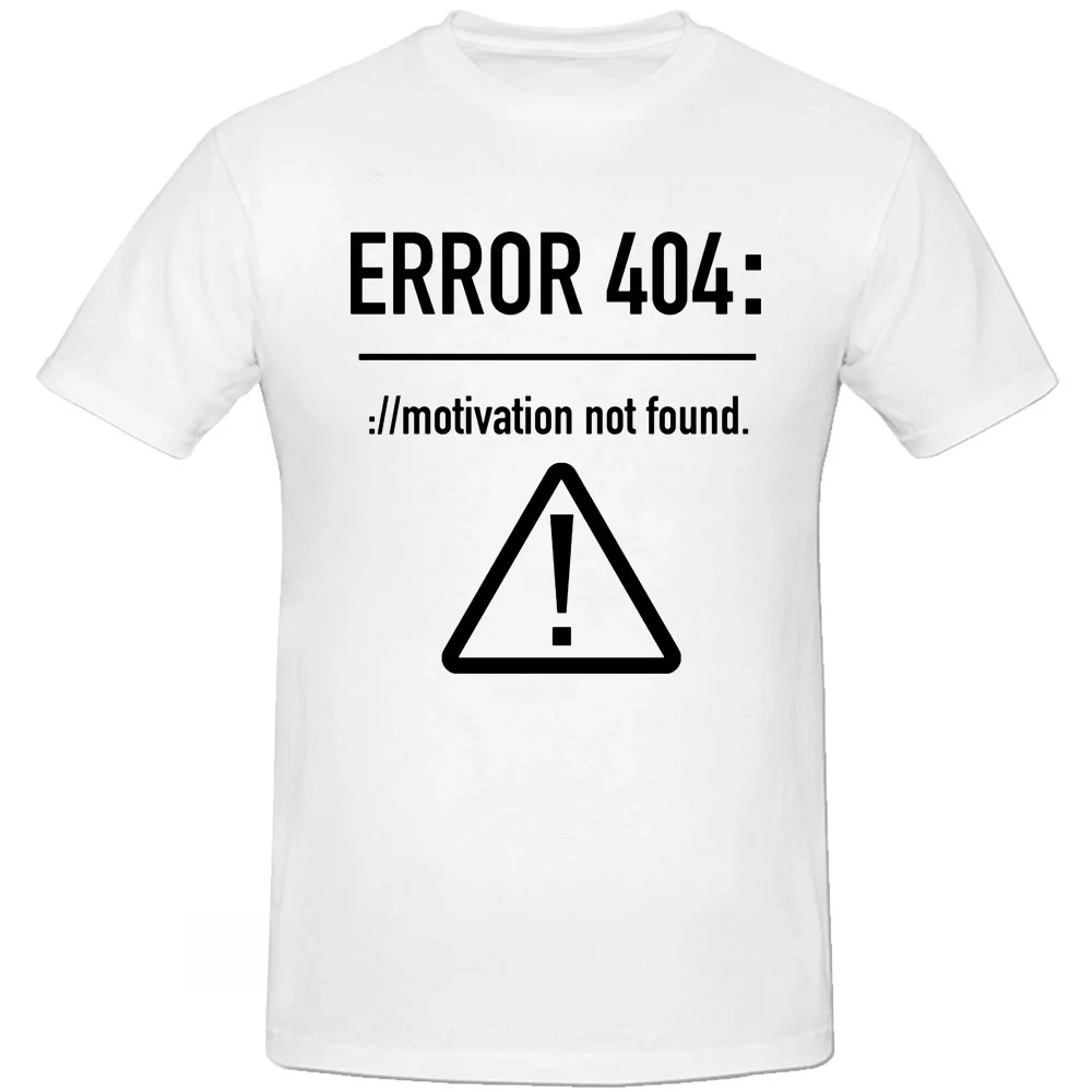 

Футболка с забавным буквенным дизайном, ошибка 404, мотивация, не найдена, футболка с графическим принтом, высококачественная мужская футболка с коротким рукавом, мужской топ