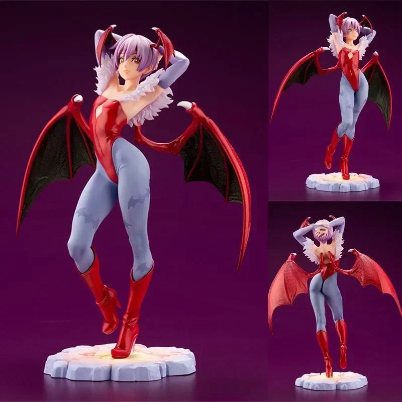 متوفر في المخزون Darkstalkers Morrigan Aensland Lilith Felicia أنيمي ألعاب شخصيات الحركة للأطفال لعبة مجسمة هدية عيد الميلاد والكريسماس مخصص