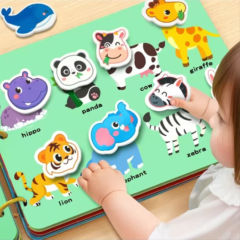 Children Busy Book Montessori For Toddler 1 2 3 Years Baby Books Animals Numbers Matching Puzzles Kids Learning Educational Toy