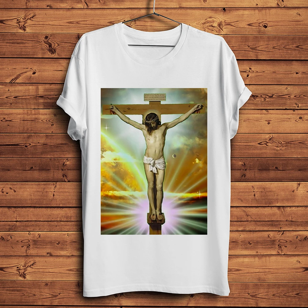 JURASSIC Jehosua JESUS Ride Dinosaur Funny Game T Shirt Homme Men Women White Casual Unisex Streetwear Tshirt No Sticker Print