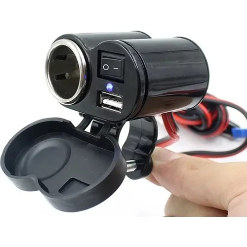 Autoline Motorcycle Cigarette Lighter/usb Charger Socket 12V