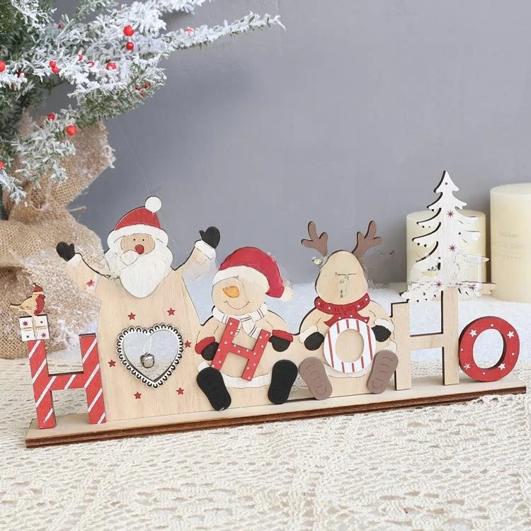

Wooden Santa Claus Christmas Decoration Tabletop Decorations Christmas Tree Decorations Reindeer Living Room Decorations