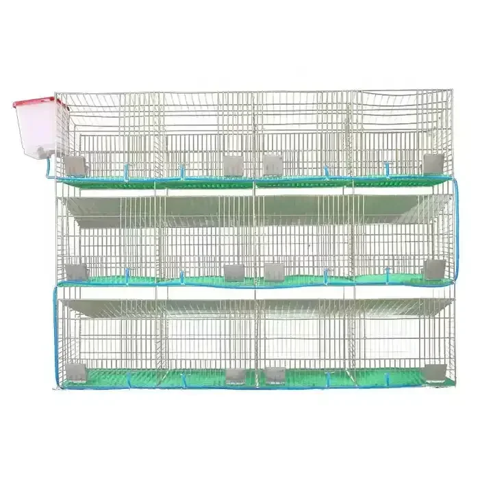 China Supply 15-20 Years Life Time 3 Tier hot dip galvanized Rabbit Farming Breeding Cages European-style Type Rabbit cage