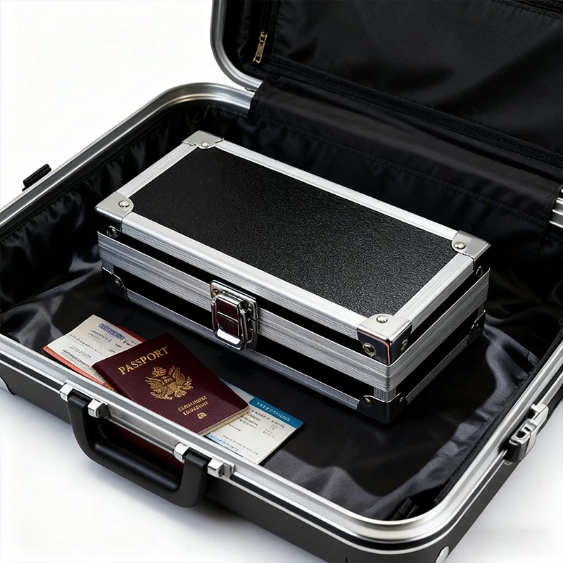 

Запираемый денежный ящик, ящик для хранения, ящик для хранения из алюминиевого сплава, для лекарств, ювелирных изделий, косметики, карт, инструментов и других предметов.