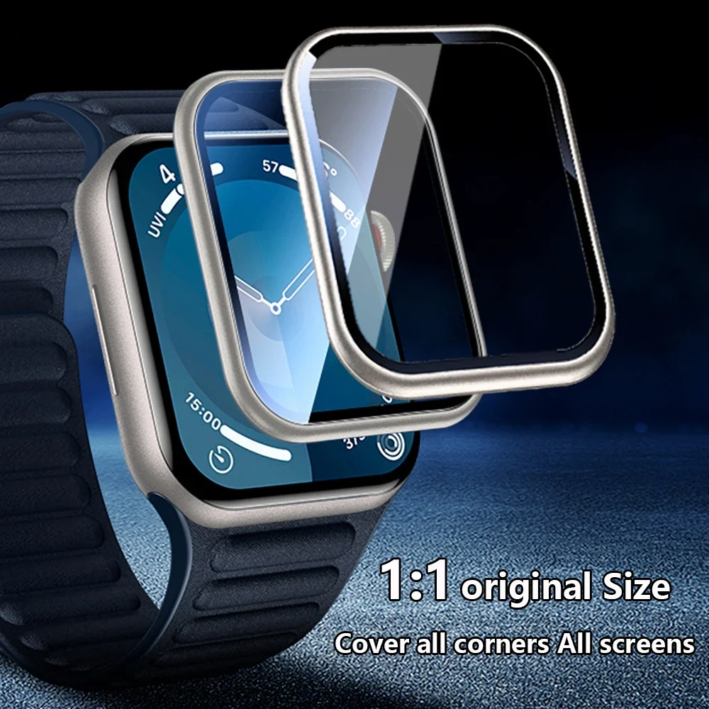 Screen Protector film for Apple Watch 46mm 42mm 45 44 mm Tempered Glass Case iWatch Series 10 9 8 7 6 SE Anti Scratch Accessorie