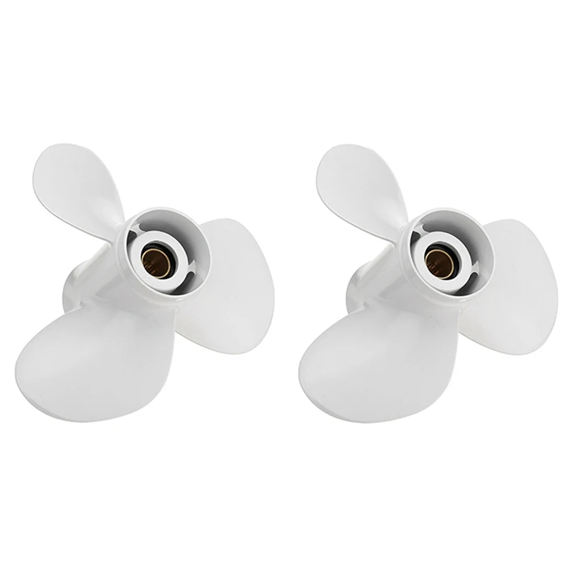 2X Boat Outboard Propeller For Yamaha 25-60HP 11 1/4 X 14 Marine Propeller 13 Spline Tooth 663-45958-01-EL