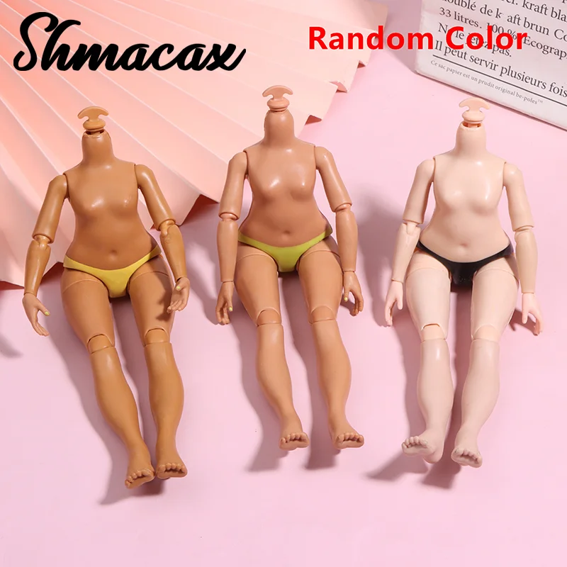 23cm Height Big Sister Doll's Body 1/6 Joints Movable Body Dark/ Light Brown Skin Slime Doll Accessories