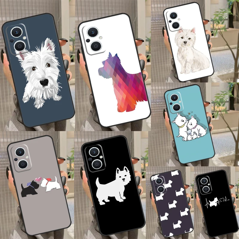 West Highland Terrier Westie Case For OPPO Reno 8T 8 Pro 4 5 6 7 Lite 2Z 4Z 5Z OPPO Find X2 X3 Neo X5 Lite X6 Pro Cover