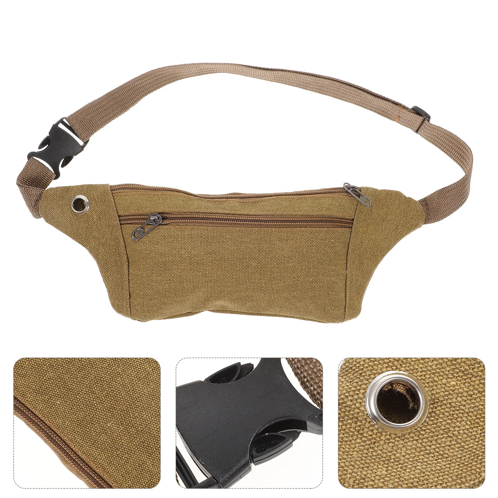 

Waterproof Waist Pack Lightweight Adjustable Belt Running Hiking Riding Pocket for Men Women Coffee