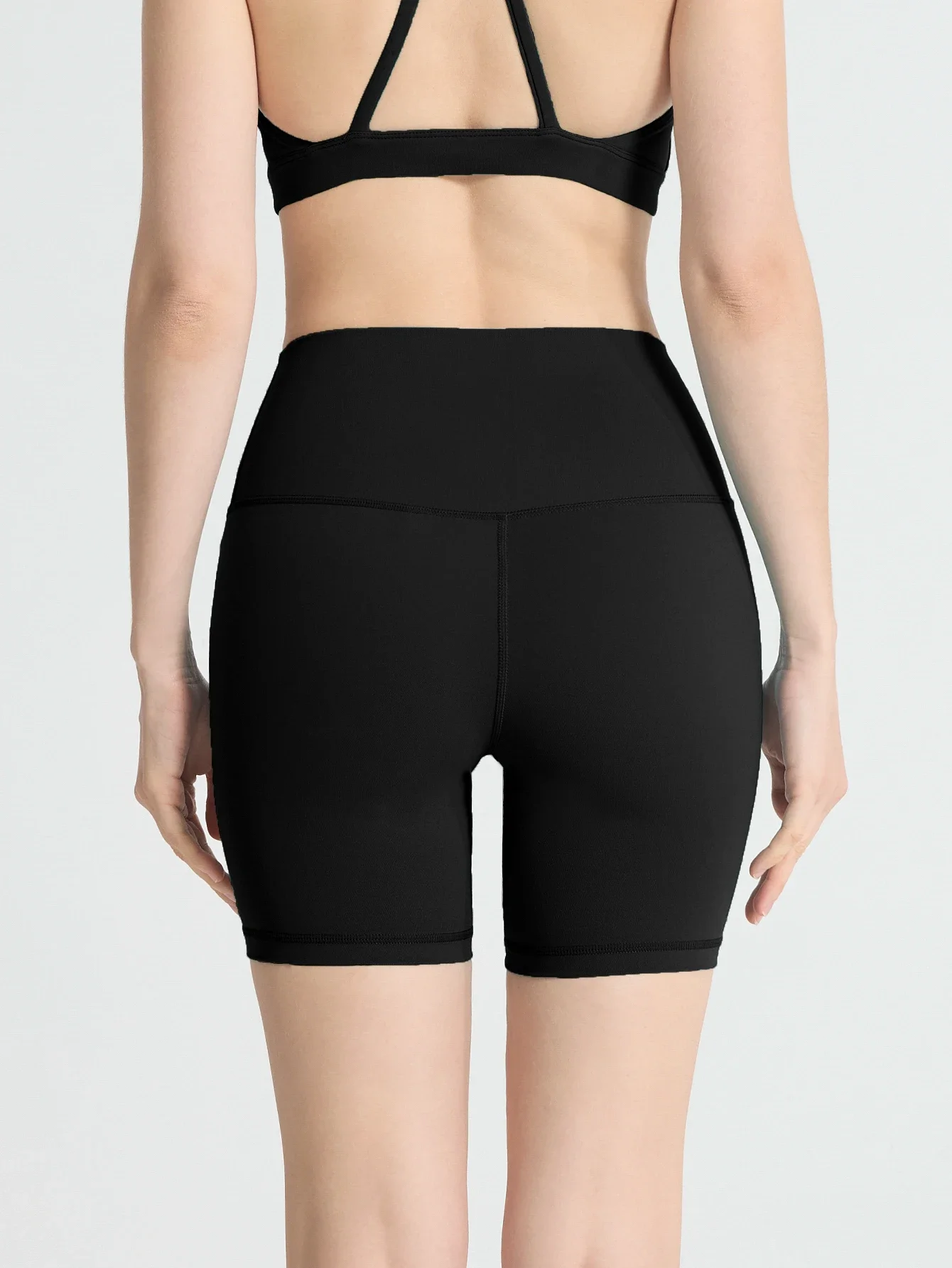 Summer Women Sports Shorts High Waist Seamless Hip Lift Tight Shorts Breathable Quick Dry Running Leisure Cycling Pilates Shorts