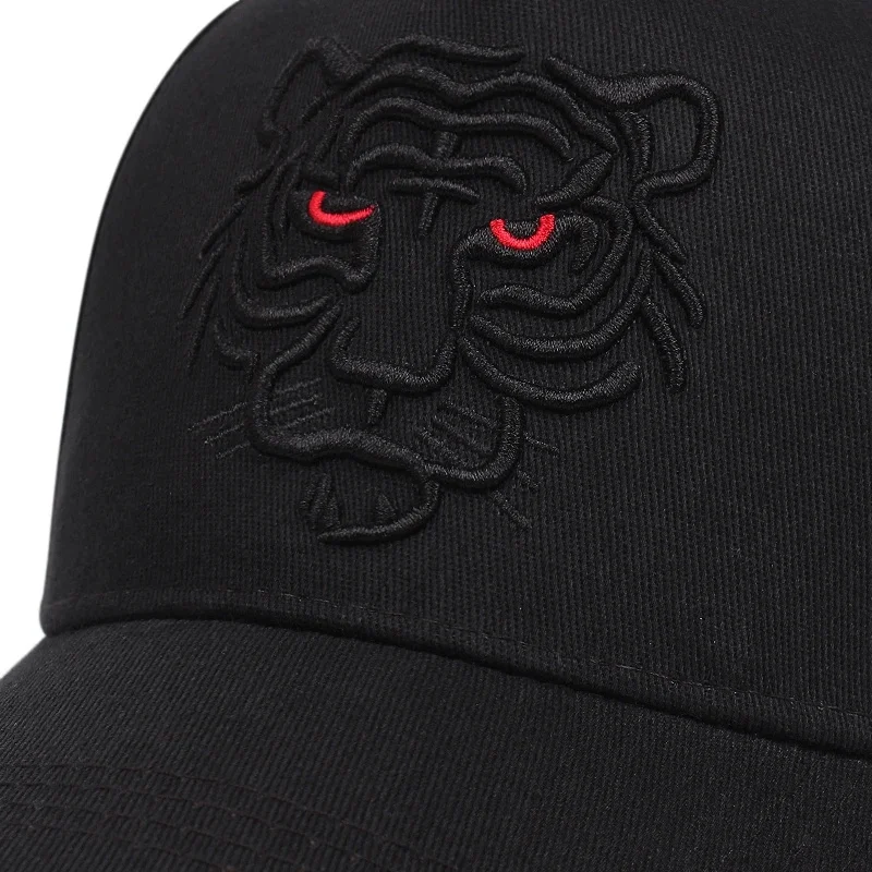 Tiger Snapback Hat Embroidery Black Baseball Caps For Men Women Fashion Casual Flat Cap Male Outdoor Sports Sun Hats For Women