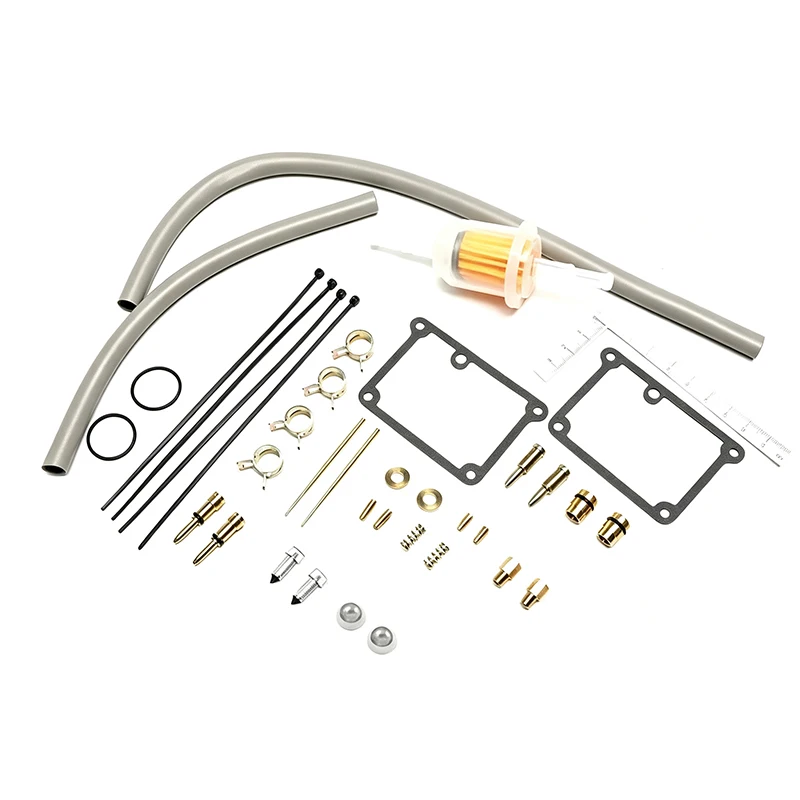 For Yamaha BANSHEE 350 ATV Carburetor Rebuild Repair Kit with Fuel Line & Filter Carb Overhaul Gasket Jet Needle Full Set