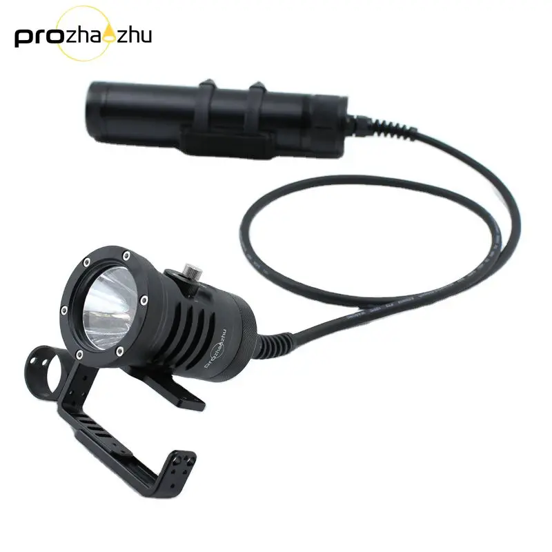 Aluminum Alloy Super Bright LED 6000 Lumen SBT90 Diving Light Underwater Canister Rechargeable Battery IP68 150M For Tec Cave