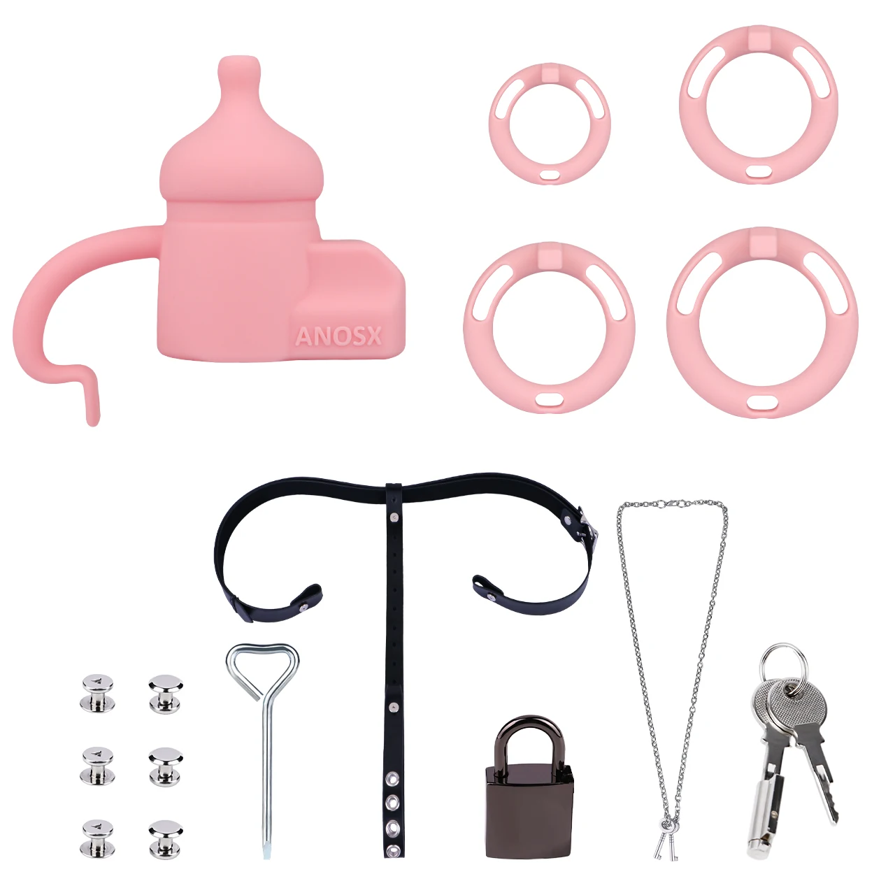 LICKER Silicone Chastity Cage With Urethra Hole Male Penis Cage Cock Ring Dick Bondage Lock Loyalty Belt Sex Gadgets For Men 18+