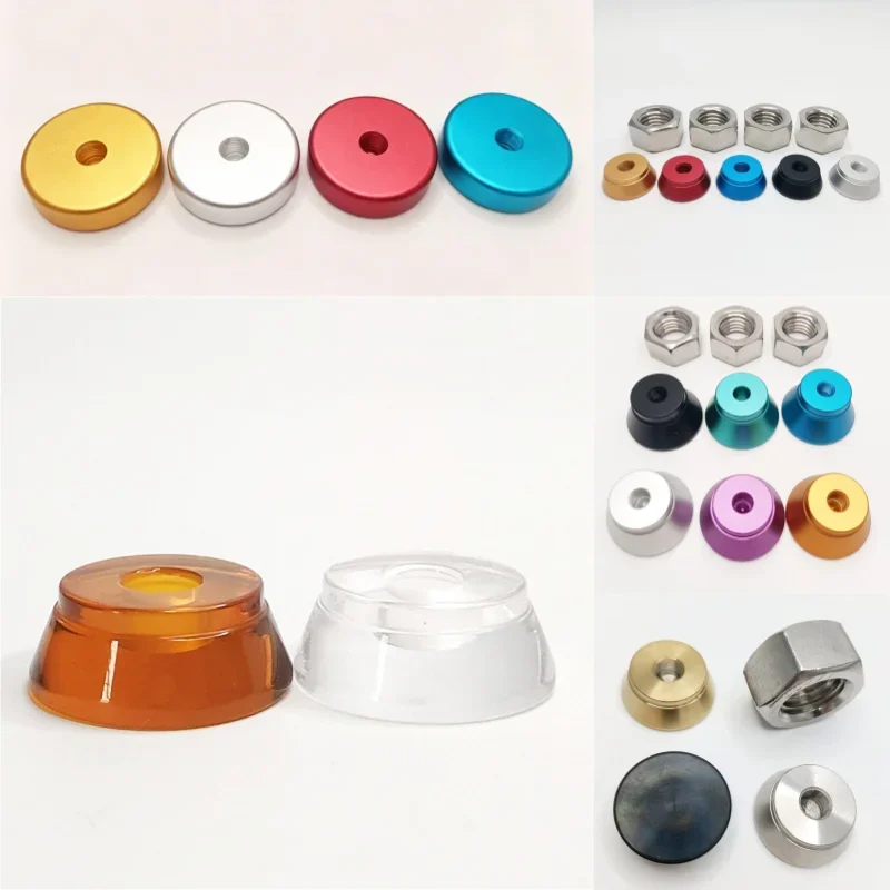 1PC Multi-Color Ornament Base Aluminum/Stainless Steel/Acrylic Display Stand for Crafts Mini Models Threaded Non-threaded Option